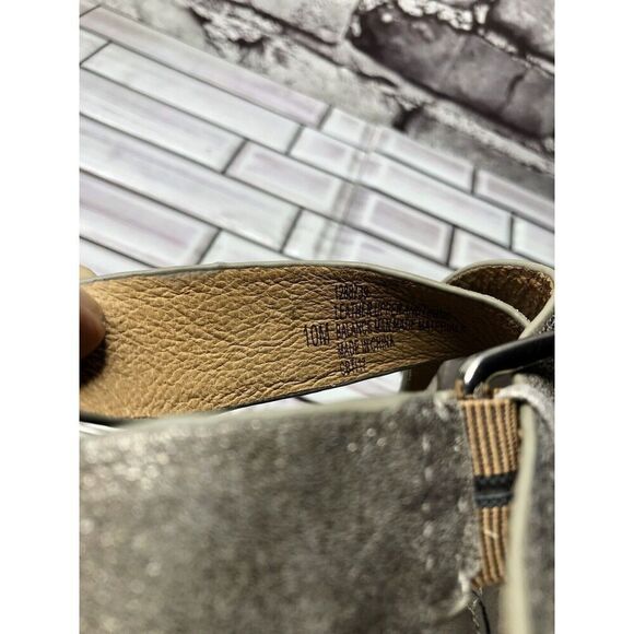 Sofft Maribel Pewter Leather Buckle Strappy Wedge Sandals Women’s Sz 10M US/42EU - Picture 8 of 16